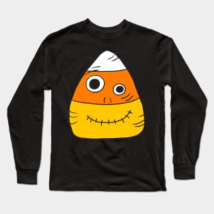 Zombie Candy Corn Halloween Graphic Long Sleeve T-Shirt